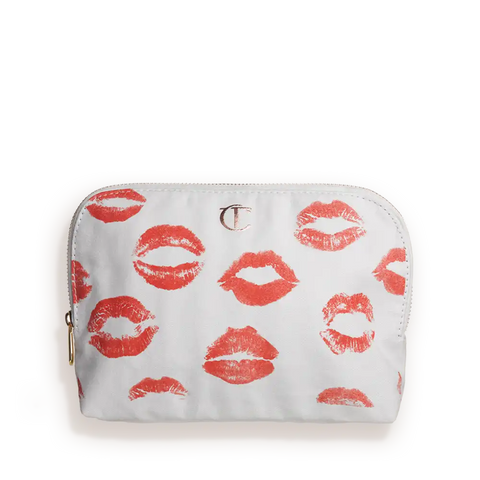 1ST EDITION MAKEUP BAG LIP PRINT CANVAS MAKEUP BAG