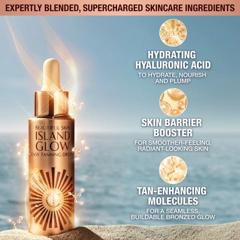 BEAUTIFUL SKIN ISLAND GLOW EASY TANNING DROPS FAIR TO MEDIUM